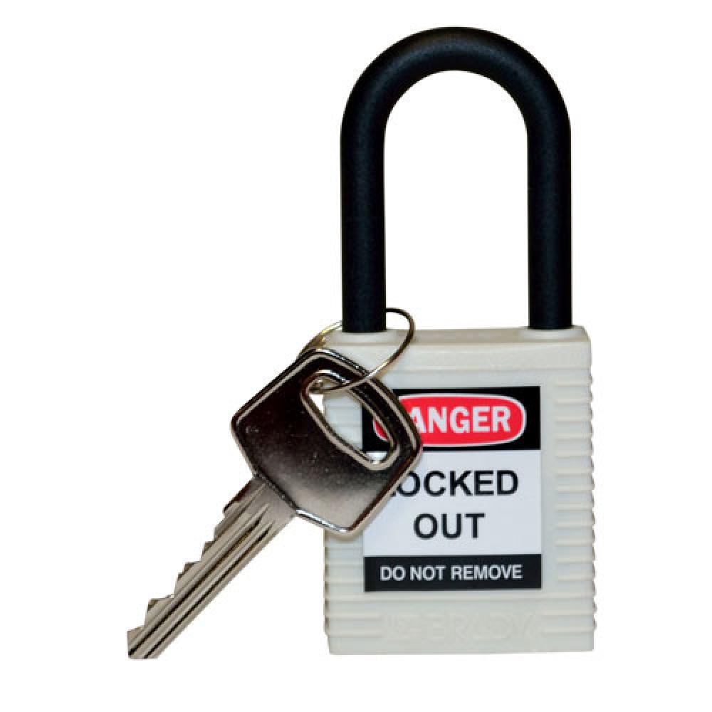 Nylon Padlock 1.5&#34; Nylon Shkl KD White