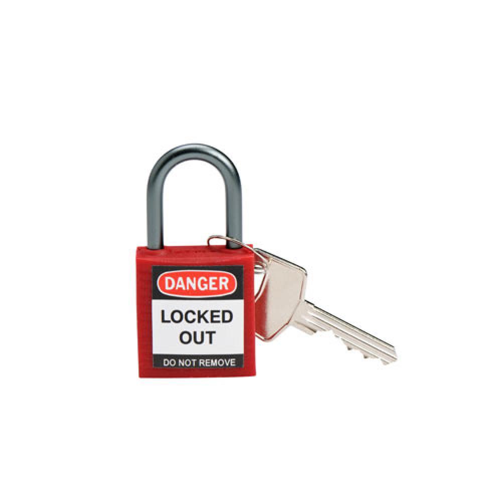 Nylon Padlock 1&#34; Alum Shackle KD RD