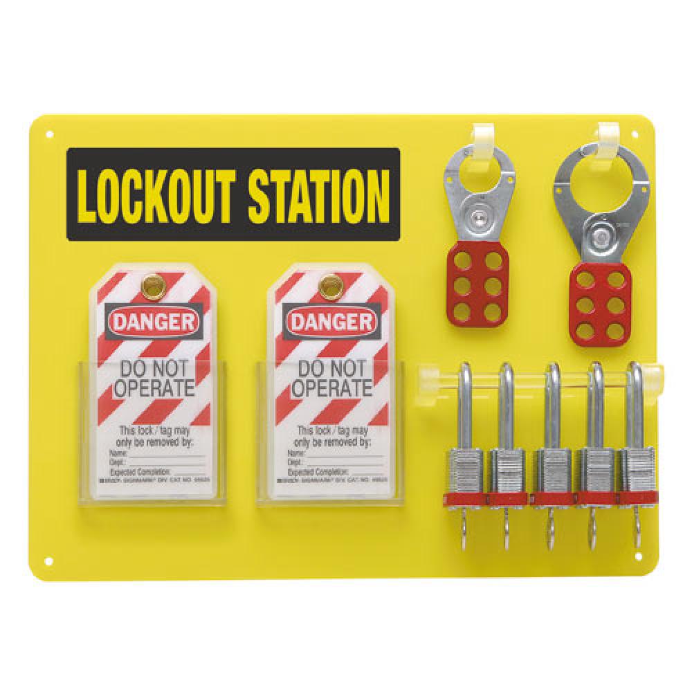 5-LOCK BOARD WITH STEEL PADLOCKS