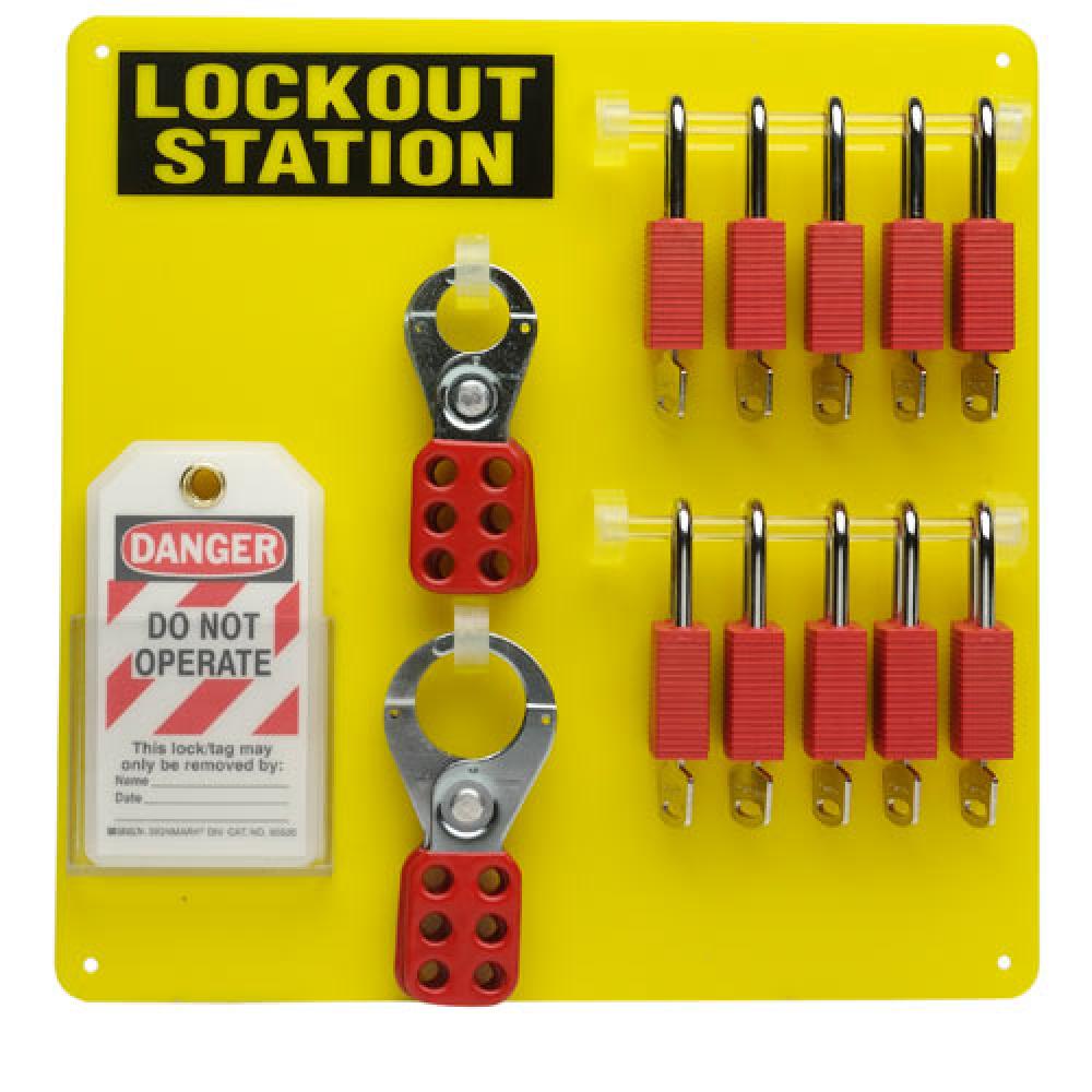 10-LOCK BOARD WITH SAFETY PADLOCKS