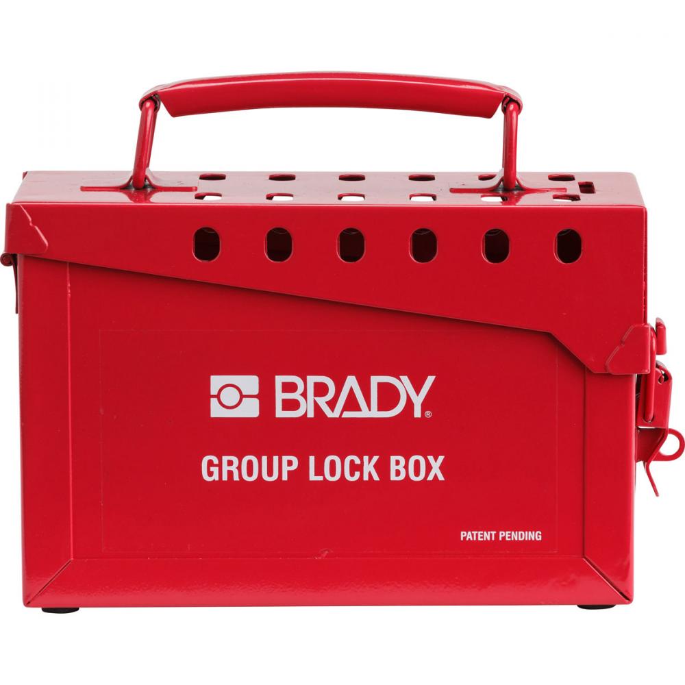 GROUP LOCK BOX, SMALL, 13 LOCK, RED