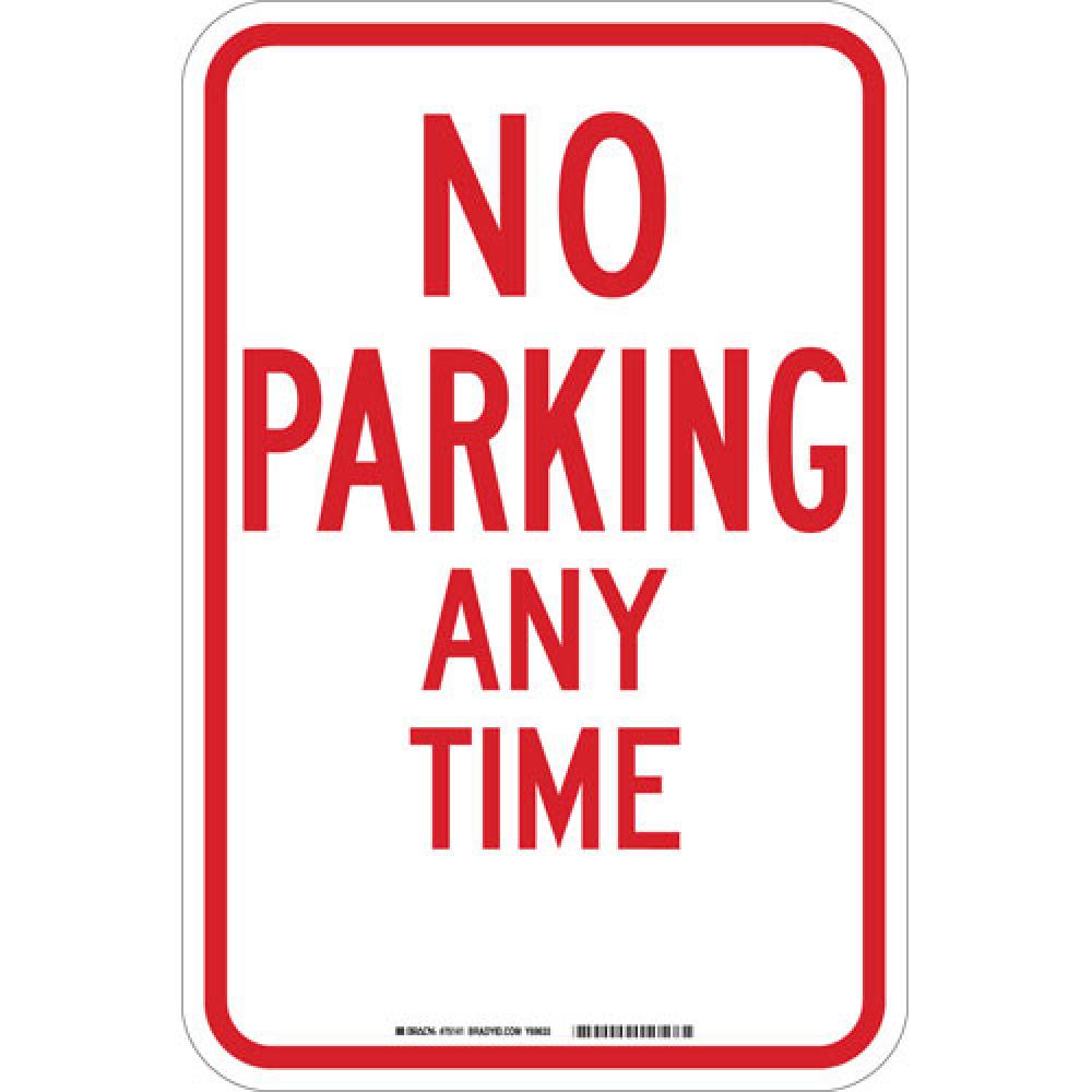 B120,18X12,RED/WHT,NO PARKING ANY TIME