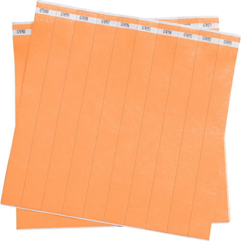 WRISTBAND TYVEK 1IN WIDE DAYGLOW ORANGE