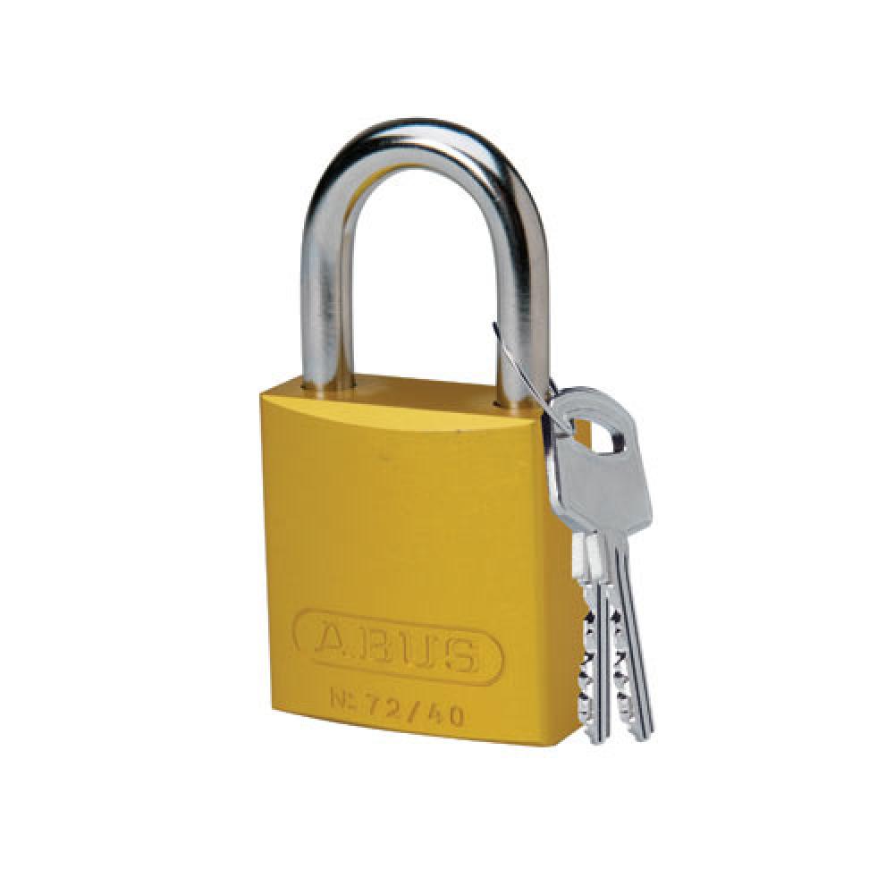 Alum Padlock 1&#34; Alum Shackle KD YL