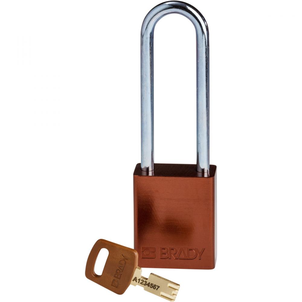 Alum Padlock 3&#34; Steel Shackle KD BN