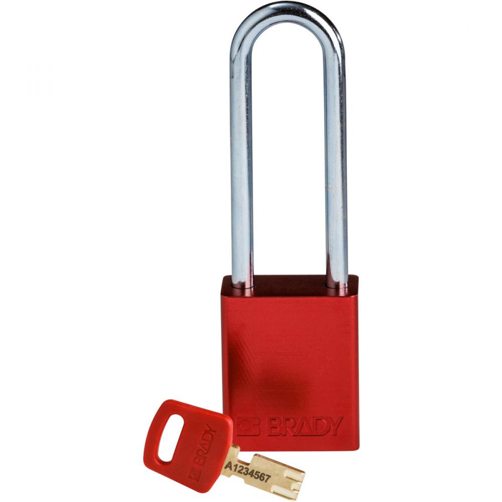 Alum Padlock 3&#34; Steel Shackle KD RD