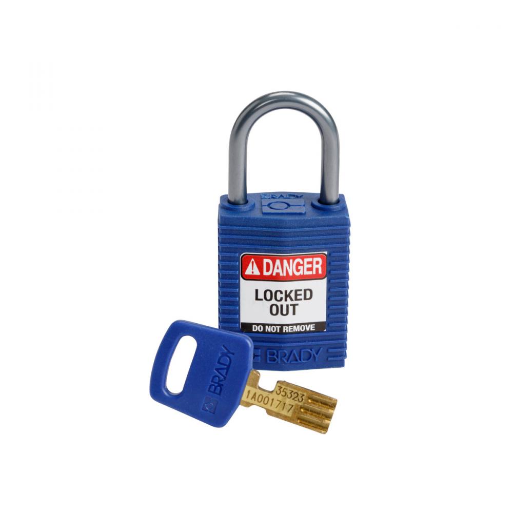 Comp Padlock Nyl 1&#34; Alum Shkl KD BU 1PK