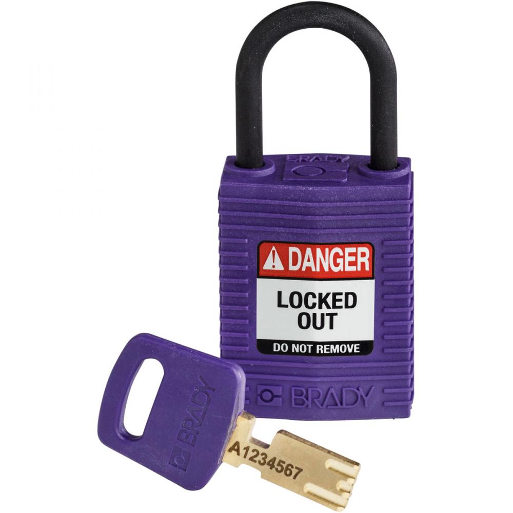 Comp Nylon Padlock 1&#34; Plst Shkl KD PL