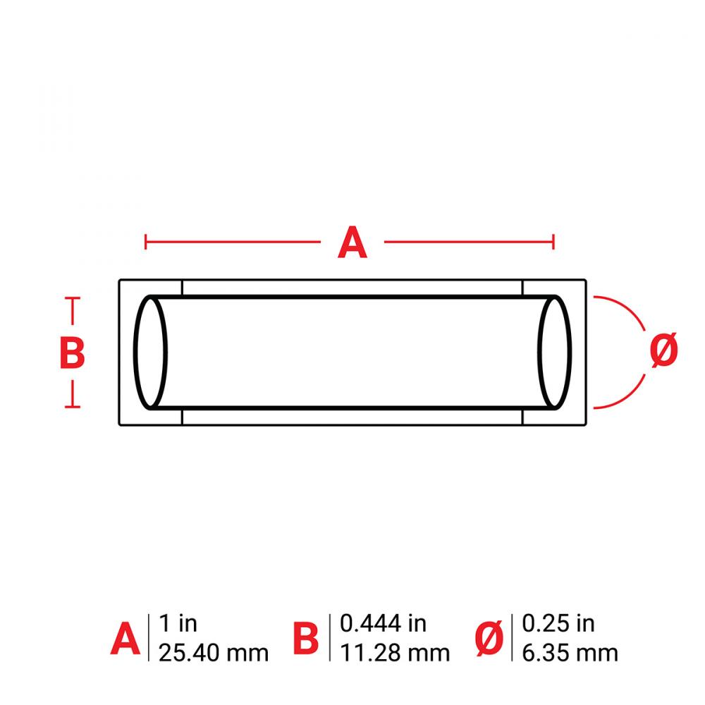 Heat-Shrink Lbls 0.25Dia OR 1&#34; RL/100