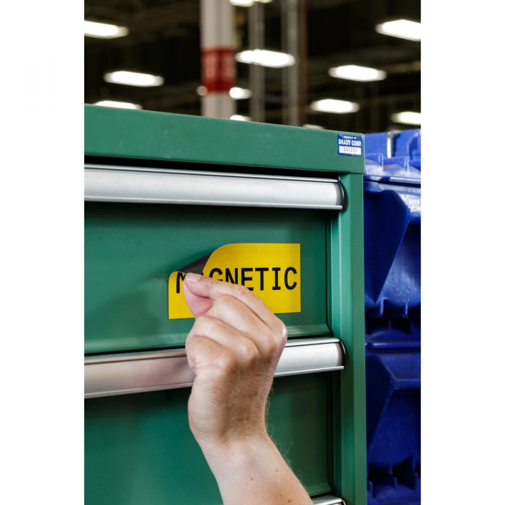 Magnetic Labels 1.8in W x 25 ft L Yellow
