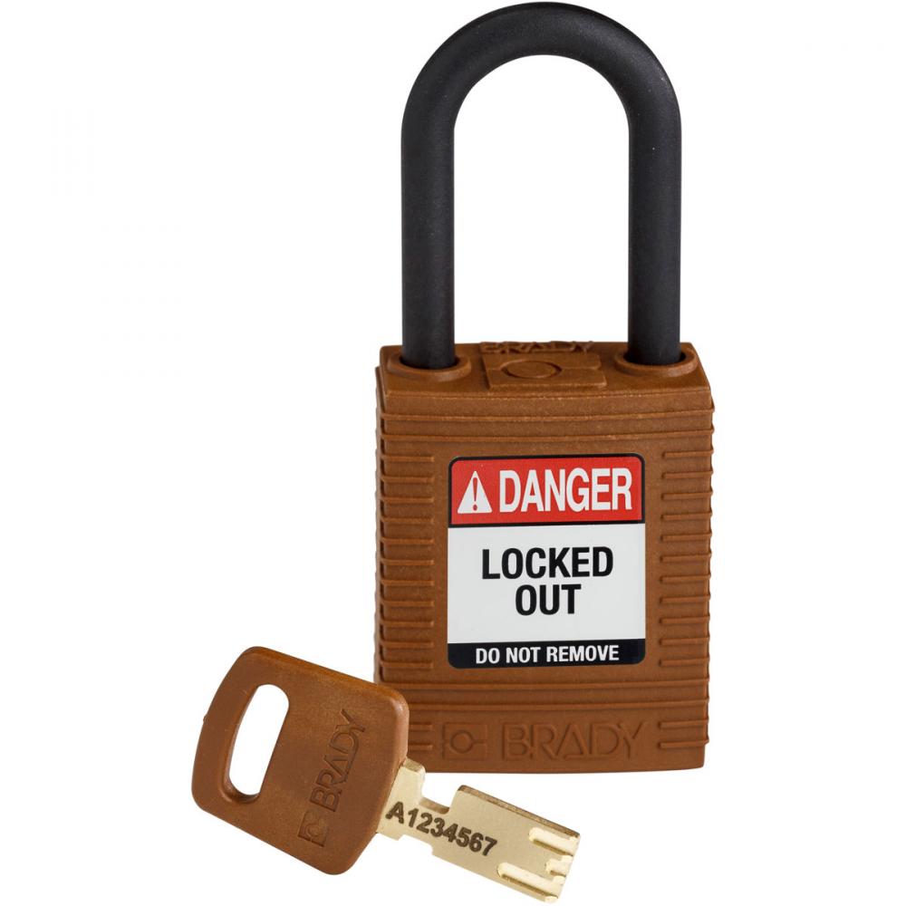 Nylon Padlock 1.5&#34; Plastic Shackle KD BN