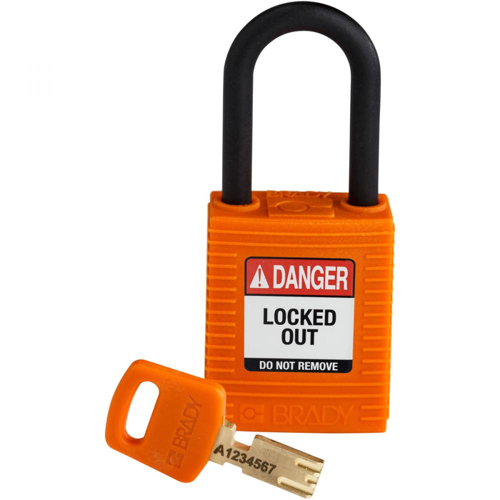 Nylon Padlock 1.5&#34; Plastic Shackle KD OR