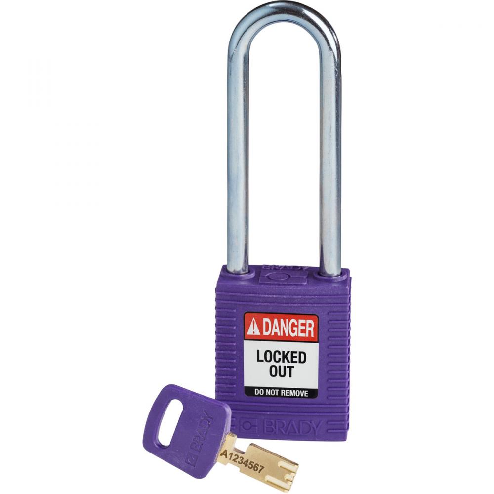 Nylon Padlock 3&#34; Steel Shackle KD PL