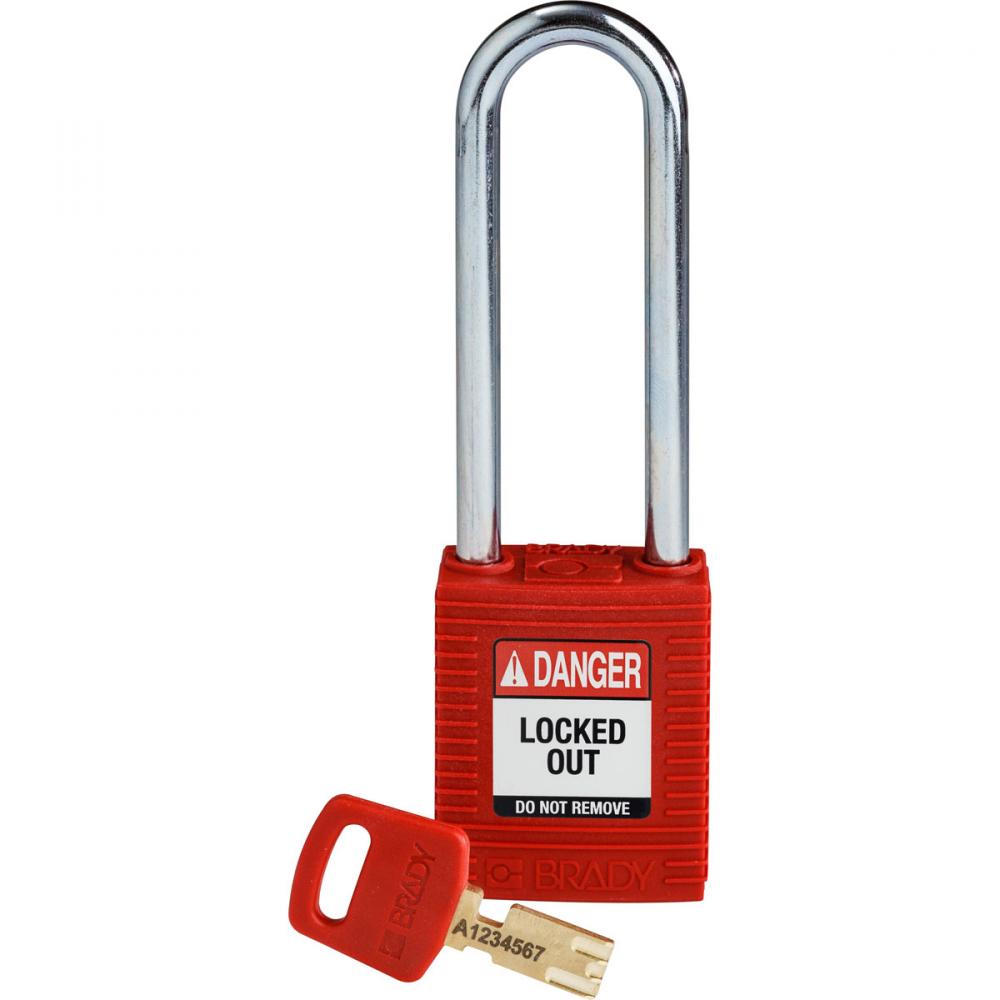 Nylon Padlock 3&#34; Steel Shackle KD RD