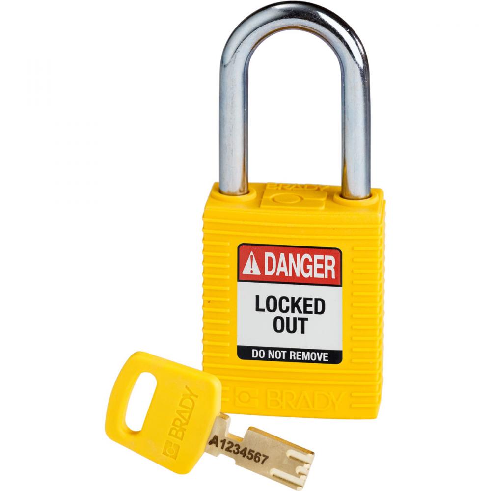 Nylon Padlock 1.5&#34; Steel Shackle KD YL