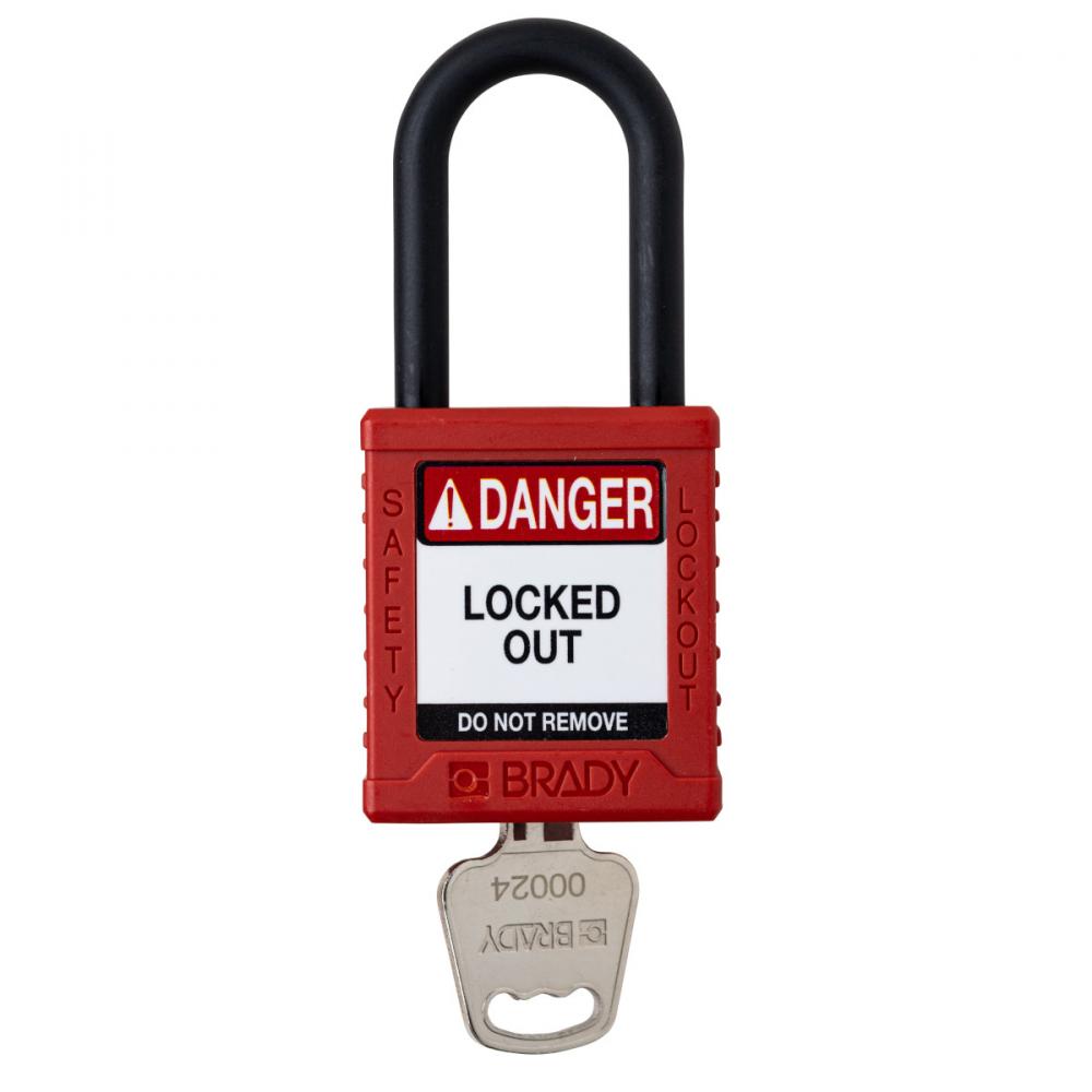 Plastic Padlock 1.5&#34; Shackle KD RD 1PK