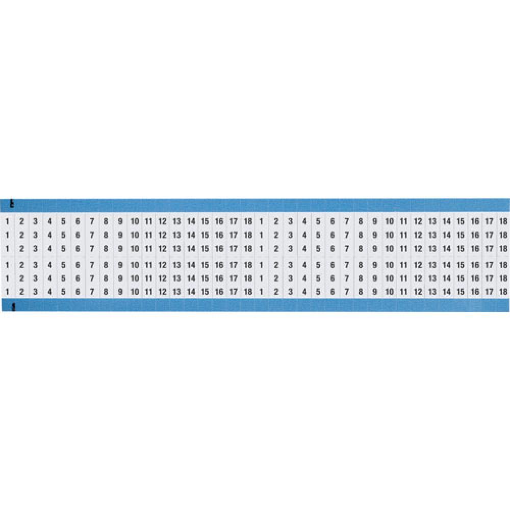 Wire Marker 0.75in H x 0.25in W, 1 to 18