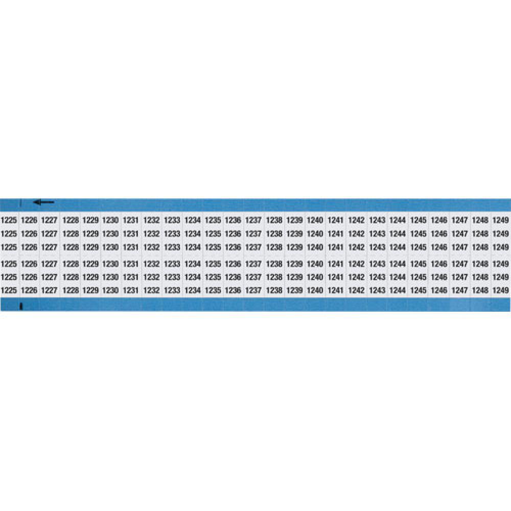 Wire Marker .75in H x 0.36in W 1225-1249