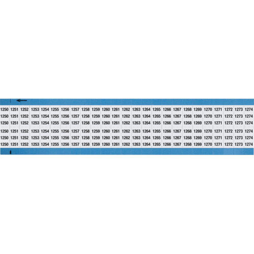 Wire Marker .75in H x 0.36in W 1250-1274