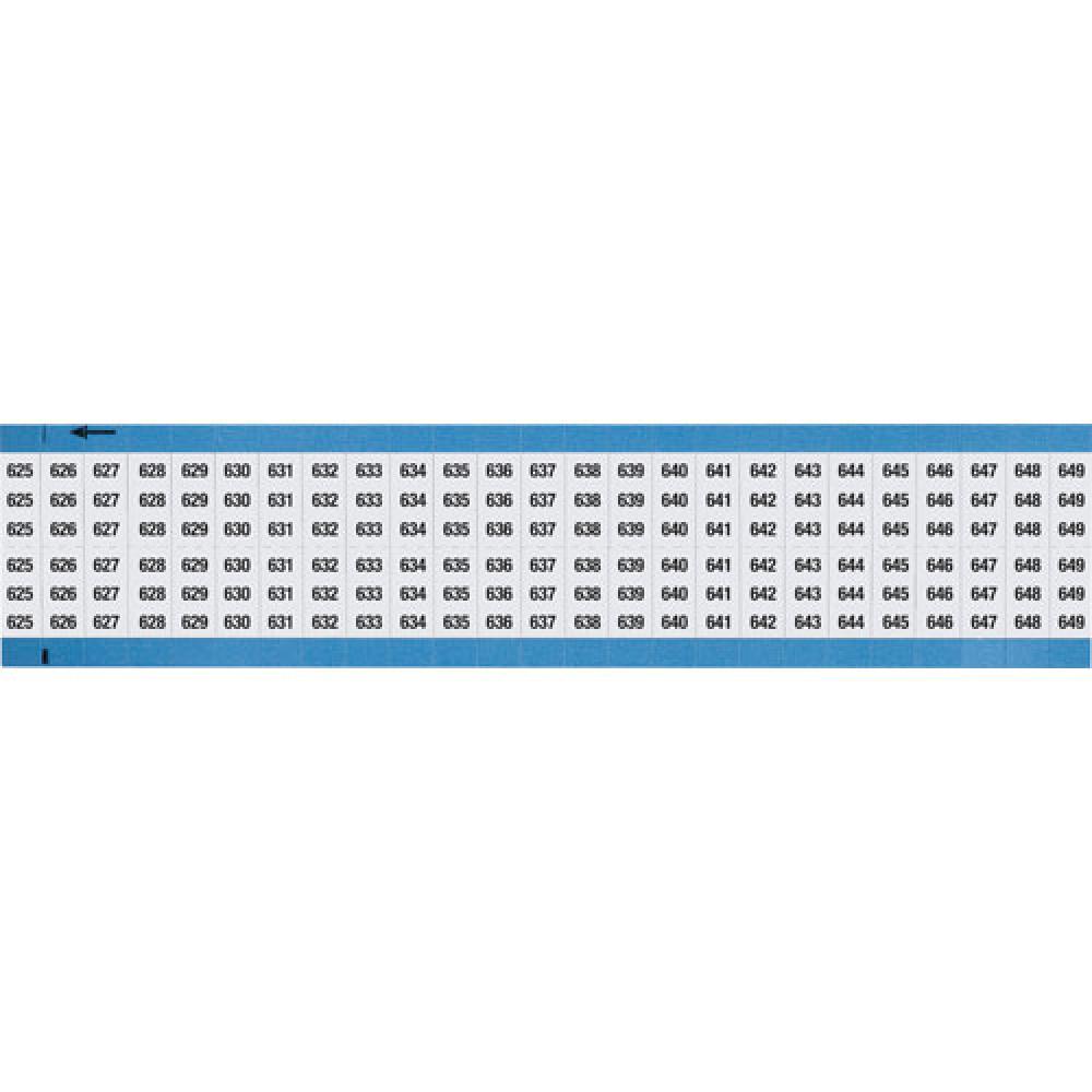 Wire Marker 0.75in H x 0.36in W, 625-649