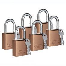 Brady 104575 - Alum Padlock 1" Alum Shackle KD BN 6PK