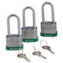 Brady 105897 - Steel Padlock 2 in Steel Shkl KA GN 3PK