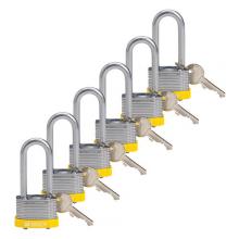 Brady 118946 - Steel Padlock 2 in Steel Shkl KD YL 6PK