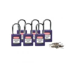 Brady 118952 - Nylon Padlock 1.5" Steel Shkl KA PL 6PK