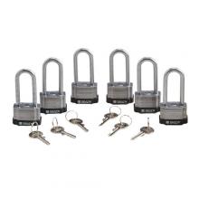 Brady 118972 - Steel Padlock 2 in Steel Shkl KA BK 6PK