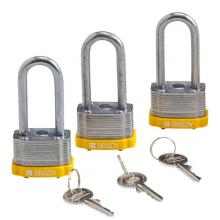 Brady 118981 - Steel Padlock 2 in Steel Shkl KA YL 3PK