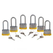 Brady 118982 - Steel Padlock 2 in Steel Shkl KA YL 6PK