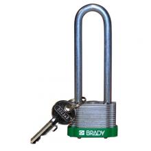 Brady 123245 - Steel Padlock 3" Steel Shackle KD GN