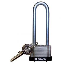 Brady 123249 - Steel Padlock 3" Steel Shackle KD BK