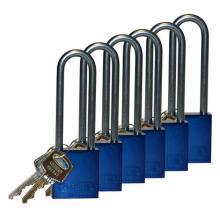 Brady 123312 - Alum Padlock 3" Alum Shackle KA BU 6PK