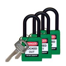 Brady 123335 - Nylon Padlock 1.5" Nylon Shkl KA GN 3PK