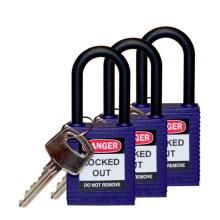 Brady 123340 - Nylon Padlock 1.5" Nylon Shkl KA PL 3PK