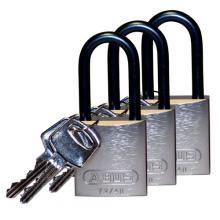 Brady 123436 - Alum Padlock 1.5" Alum Shackle KA SL 3PK