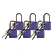 Brady 123440 - Alum Padlock 1.5" Alum Shackle KA PL 6PK