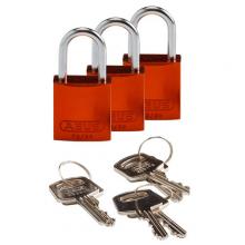 Brady 133283 - Comp Alum Padlock 1" KA OR 3PK