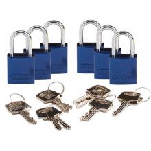 Brady 133262 - Comp Alum Padlock 1" KD BU 6PK