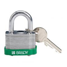 Brady 143128 - Steel Padlock 0.75 in Steel Shkl KD GN