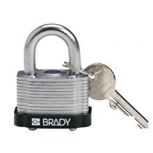 Brady 143136 - Steel Padlock 0.75 in Steel Shkl KD BK