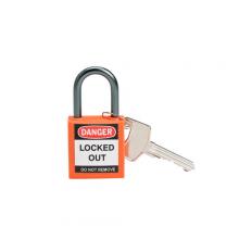 Brady 143154 - Nylon Padlock 1" Alum Shackle KD OR