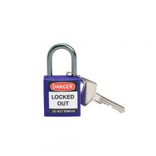 Brady 143164 - Nylon Padlock 1" Alum Shackle KD PL