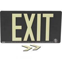 Brady 145469 - BRADYGLO EXIT SIGN 100' WALL MOUNT BLACK