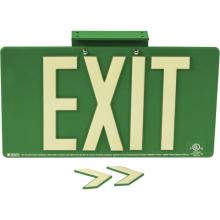 Brady 145479 - BRADYGLO EXIT SIGN 100' DOUBLE BRCKT GRN