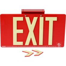 Brady 145474 - BRADYGLO EXIT SIGN 100' SNGL BRCKT RED