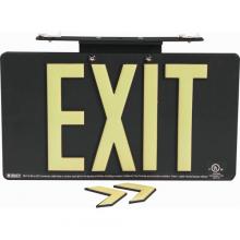 Brady 145481 - BRADYGLO EXIT SIGN 100' DOUBLE TBAR BLK