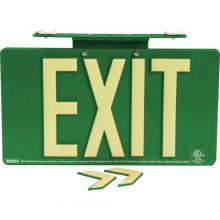 Brady 145476 - BRADYGLO EXIT SIGN 100' SNGL TBAR GRN