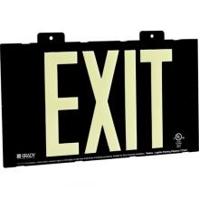 Brady 145484 - BRADYGLO EXIT SIGN 75' WALL MOUNT BLACK